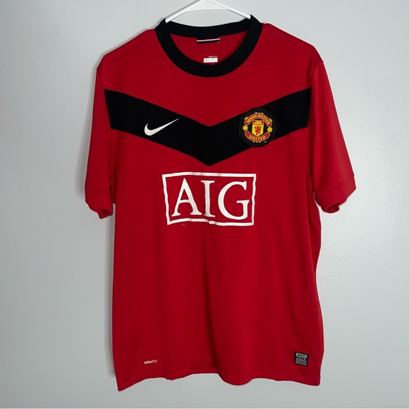 Manchester United Jersey Mens Large Red Nike 2009 2010 England Football - Picture 1 of 11